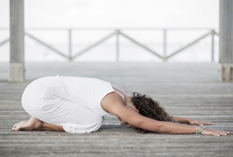 Yoga childs pose